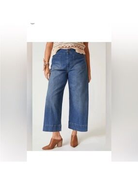 Pilcro Anthropologie Wide Leg Crop Jeans Size 29